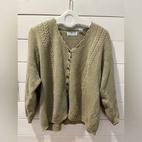 Chunky Olive Cardigan – Maggie Lawrence Sport – Size 22/ - Picture 1 of 8